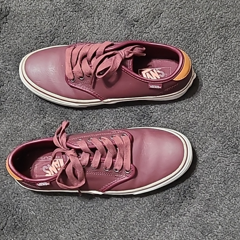 Vans leather maroon sneakers Adult Lowtops ultra‎ 8 - Picture 14 of 17